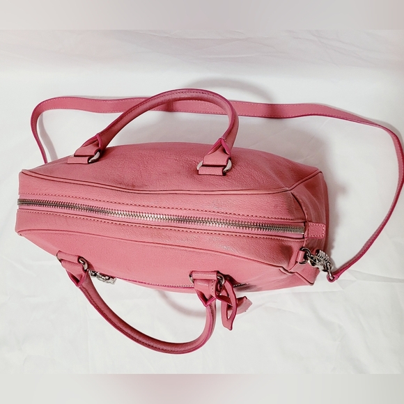 Michael Kors MK Studio Mercer Medium Duffel Satchel Shoulder Bag Pink - Picture 12 of 16